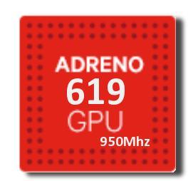 Adreno 619 @ 950 MHz GPU